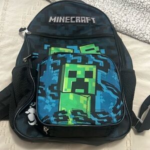 Kids Minecraft book bag with detachable lunch bag